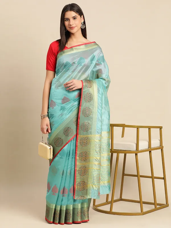 See_Green_Organza_Silk_Saree